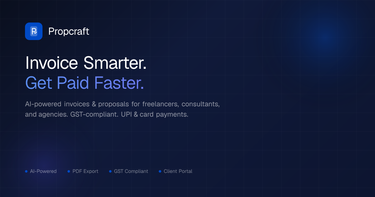 PropCraft — AI-Powered Invoice & Proposal Generator